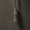 Sterling Silver Trident Vajra Pendant