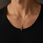 Sterling Silver Trident Vajra Pendant